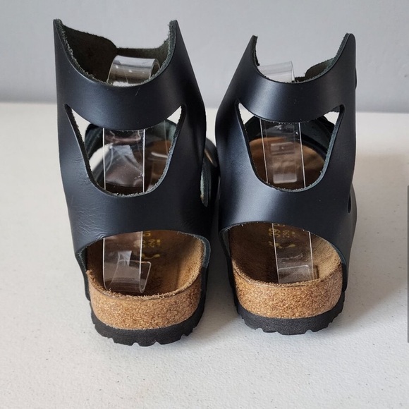 NEW BIRKENSTOCK BLACK ATHENS GLADIATOR ADJUSTABLE STRAPS SIZE 39 8 SANDALS - Picture 5 of 13